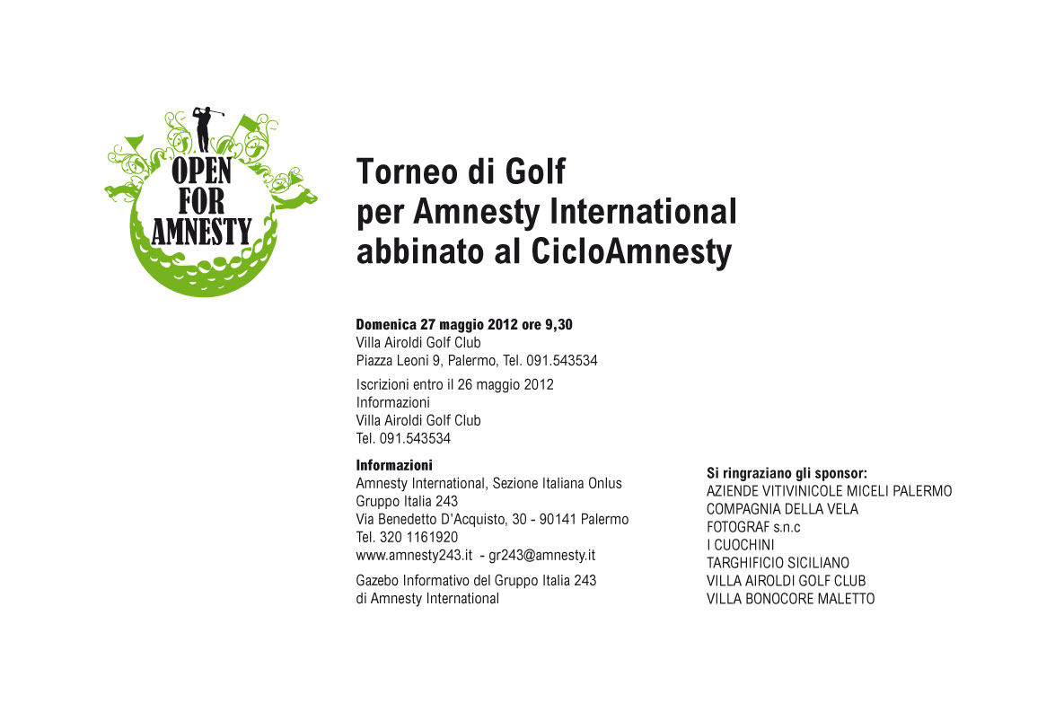 locandina Open for Amnesty 2012 - retro